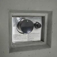 50000 BTU Outdoor Square Propane Fire Pit Table with Tank Holder, Lightweight Concrete, Fire Pit Top for Gathering, 40" L x40" W x 12.5" H, Light Grey(m-8)