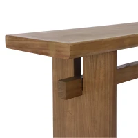 Farmhouse Wood Console Table with Premium Materials, Narrow Entryway Table with Easy Assembly, 59.5'' L x 16'' W x 31.5'' H, Antique brown(m-5)