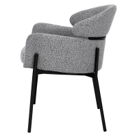 Set of 2 Upholstered Dining Chairs with Comfortable Foam Cushions, Kitchen Chairs for Living Room, 23'' L x 23.5'' W x 30'' H, Light Gray(m-8)