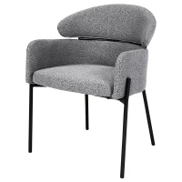 Set of 2 Upholstered Dining Chairs with Comfortable Foam Cushions, Kitchen Chairs for Living Room, 23'' L x 23.5'' W x 30'' H, Light Gray(m-2)