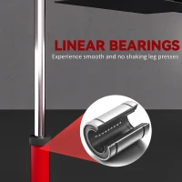 Soozier Vertical Leg Press Machine with Adjustable Leg, Back, and Head Positions, 1" Standard Plate Compatible, Red(m-7)