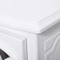 HOMCOM Electric Fireplace Heater, Freestanding Fireplace Stove with Realistic Flame Effect, Overheat Safety Protection, 750W/1500W, White(m-7)