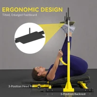 Soozier Vertical Leg Press Machine with Adjustable Leg, Back, and Head Positions, 1" Standard Plate Compatible, Yellow(m-6)