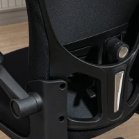 Vinsetto Office Chair, Mesh Computer Desk Chair with Adjustable Headrest, 4D Lumbar Support, Flip-up Arm, Black(m-9)