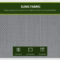 Outsunny 3 Seater Outdoor Swing Chair with Canopy, Metal Porch Swing Bench for Patio, Garden, Backyard, Lawn, Dark Grey(m-6)