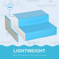 Qaba 6-Piece Soft Play for 12-36 Months Toddlers to Climb, Crawl, Slide, Blue, Green(m-7)