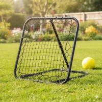 Soozier Soccer Rebounder Net, 3' x 3', Angle Adjustable Portable Training Goal Net with Quick Folding Design, Sturdy Metal Tube(m-10)