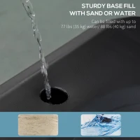 HOMCOM 7-8.5ft Basketball Hoop, Freestanding Basketball System with 27.5" Shatterproof Backboard and Wheels, White(m-6)