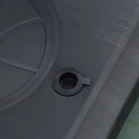 HOMCOM 7-8.5ft Basketball Hoop, Freestanding Basketball System with 27.5" Shatterproof Backboard and Wheels, White(m-10)