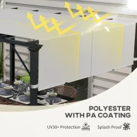 Outsunny 2 Pcs Pergola Replacement Canopy, UV Protection Pergola Shade Cover, Easy to Install, for 10 x 10ft Pergola, Light Gray(m-5)