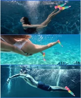 Prsca Kids Lap Swim Fins – Short Youth Flippers for Training, Children Girls Boys, Beginner-Friendly(m-6)