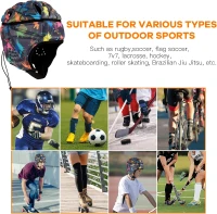 Rugby Headguard Soft Padded Helmet for 7v7 Football — Youth & Adult Headgear, Autism/Special Needs Protective Cap(m-4)