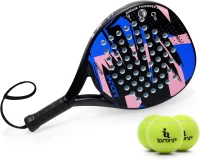 Lightweight Padel Racquet with Carbon Fiber Face and EVA Memory Flex Foam Core(m-2)