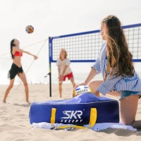 Outdoor Heavy-Duty Volleyball Net Set with Anti-Sag Design, Adjustable Aluminum Poles, Portable for Backyard, Grass & Beach (Imported, Polyester Components)(m-8)