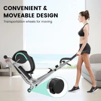 Dripex Home Elliptical Trainer — Hyper-Quiet Magnetic Elliptical with 8 Resistance Levels, 6kg Flywheel, LCD Display & Pulse Sensors(m-6)