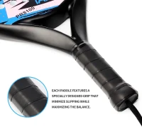 Lightweight Padel Racquet with Carbon Fiber Face and EVA Memory Flex Foam Core(m-4)