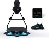 KAT Walk C2 Plus Enhanced VR Treadmill with Haptic Vibration, Noise Reduction & Built-in Wheels — 360° Locomotion, Nexus Adapter & VR Shoes, SteamVR and Quest Compatible, US Size 8.5(m-1)