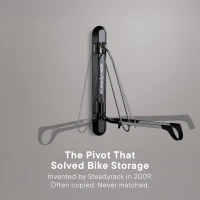 Steadyrack ProFlex Narrow Wall Bike Rack | Original Vertical Pivoting Storage for Road & Narrow-Tire Bikes, Heavy-Duty Steel, Space-Saving Foldable Design(m-2)