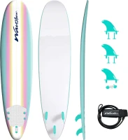 Wavestorm Classic 8ft Soft-Top Surfboard — Soft Foam, 3-Stringer EPS Core, HDPE Slick Bottom(m-1)