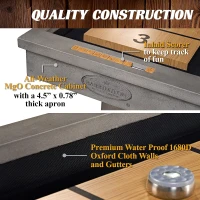 Barrington 11-ft Outdoor Shuffleboard Table — Competition-Grade Design with Puck Sets(m-5)