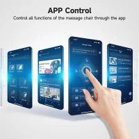 Real Relax 2025 SL-Track Full-Body Shiatsu Massage Recliner with Heat, App Control, Child Lock, Body Scan, Bluetooth, Foot Roller - Favor 06 Blue(m-8)