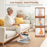 Under-Desk Mini Elliptical Exercise Machine (As Seen on TV), Electric Seated Pedal Trainer for Adults & Seniors with 12 Modes(m-3)