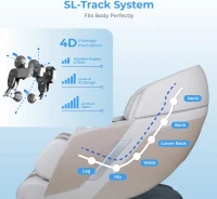 Titan 4D Ultima Massage Chair - Taupe | Full-Body Air Compression | Zero Gravity | SL-Track 4D Therapy | Foot Rollers | Touchscreen & Space-Saving Design(m-4)