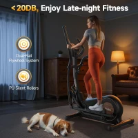 Niceday Magnetic Elliptical Trainer – Home Elliptical with 18"" Stride, 16 Resistance Levels, 400 lb Capacity, Bluetooth & Kinomap Support(m-4)