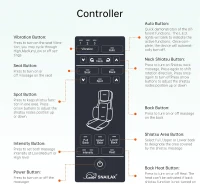 Snailax Adjustable Shiatsu Neck & Back Massager with Heat — Full-Body Massage Chair Pad with Rolling, Compression, Shiatsu Kneading & Vibration — Upgrade(m-8)