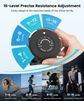 Dripex Magnetic Elliptical Trainer for Home – Ultra-Quiet 6kg Flywheel, 16 Resistance Levels, Pulse Sensor & LCD Performance Display(m-4)