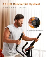 Niceday Magnetic Elliptical Trainer - 15.5in Stride Home Elliptical with 16 Resistance Levels, 400 lb Capacity, Kinomap Compatible(m-5)