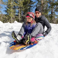 Sno-Storm Premium Foam Snow Sled — Contoured, Durable Foam Sled with Tow Rope and Handles, 50"" x 24"" Lightweight Ride(m-7)