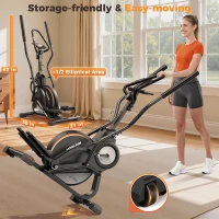 YOSUDA 3-in-1 Elliptical Cardio Climber – Home Elliptical + Climber + Stepper with 45° Incline, 15.5"" Stride, 16 Resistance Levels & Quiet Magnetic System(m-8)