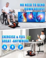 Under-Desk Electric Elliptical for Seniors – Portable Quiet Seated Pedal Exerciser with 12 Speeds & Remote Control(m-3)