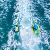 ZUP Coast Board All-in-One Kids Trainer (Wakeboard / Kneeboard / Water Skis) with Rope Handle – Versatile Beginner Board(m-9)