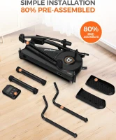 pooboo E399 Elliptical Trainer – 16-Level Resistance Home Elliptical with Hyper-Quiet Magnetic Rear Drive, 15.5"" Stride & 350 lb Capacity(m-8)