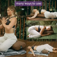 Hugger Mugger Standard Yoga Bolster - Firm, Handcrafted Cotton-Cover Bolster(m-3)