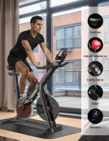 Yesoul Magnetic Indoor Cycling Bike – Black & White Smart Stationary Bike with 10"" Tablet Mount, Quiet Resistance, Comfortable Seat for Home Workouts(m-6)