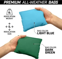 GoSports Full-Size 4 ft x 2 ft Wooden Cornhole Board Set — Light Brown Finish with Carrying Case and Bean Bags(m-3)