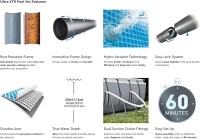 Intex Ultra XTR Rectangular Frame Pool Set — 18' x 9' x 52"" with Pump (45-Inch Deep)(m-9)