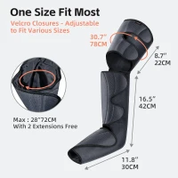 SHINE WELL Air Compression Leg Massager — Full-Leg Circulation & Pain Relief with 3 Modes, 3 Intensities, Adjustable Wraps and Extenders(m-7)