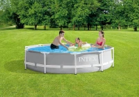 INTEX 26701EH Prism Frame 10ft x 30in Premium Above-Ground Pool Set with 330 GPH Cartridge Filter Pump — 1,185 Gallon Capacity(m-4)