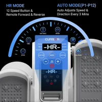 Under-Desk Elliptical Trainer – Electric Seated Pedal Exerciser with Remote, 12 Speed Levels, Forward/Reverse, Manual (HR) & Auto Modes for Home or Office(m-2)