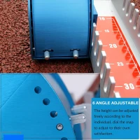 Lightning Multi-Function Starting Block for Sprinters — 25-In Aluminum, 6-Angle Adjustable Track & Field Pedals for Plastic or Cinder Runways — School Sports Day(m-5)