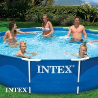 INTEX 28211EH 12ft x 30in Metal Frame Above-Ground Pool Set with 530 GPH Cartridge Filter Pump — 1,718 Gallon Capacity(m-9)