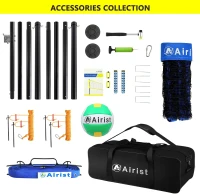 Heavy Duty Outdoor Volleyball Net with Steel Anti-Sag System and Adjustable Aluminum Poles, Professional 32'x3' Regulation Set with Carry Bag(m-7)