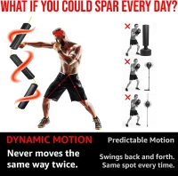 Jukestir Only Punching Bag with Dynamic Motion — Patented Reflex Training Bag for Boxing, MMA and Cardio Conditioning(m-2)