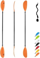 OCEANBROAD 86in/218cm Youth Kayak Paddle — Alloy Shaft, 2-Piece Compact Oar with Leash and Drip Rings(m-1)