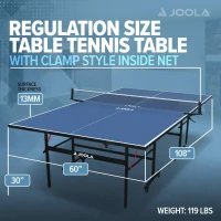 JOOLA Inside 13mm Professional MDF Indoor Ping Pong Table – Competition-Grade, Foldable with Quick-Clamp Net, 10-Minute Assembly(m-5)