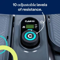 Cubii GO Under-Desk Seated Elliptical Pedal Exerciser with LCD Tracker, Adjustable Resistance, Built-in Wheels & Telescoping Handle — Portable WFH Fitness(m-5)